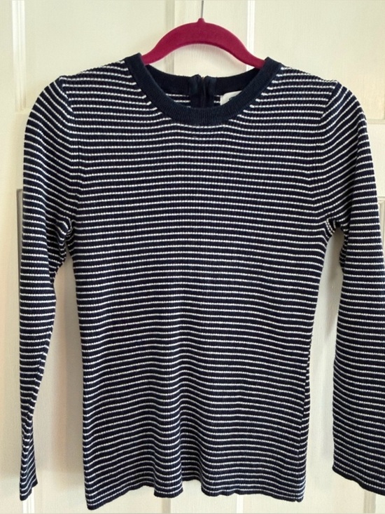Old Navy Tops - Old Navy Navy & White Striped Top - Ziiper detail back